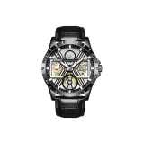 Чёрный корпус, ремешок.