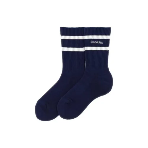 SPORTY RICH Носки Crew Унисекс Морской Синий
