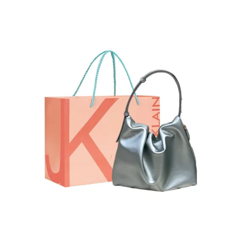 JANE KLAIN ПУ (полиуретан) Сумка-ведро Сумка на плечо Стандартная Женская Серебряный Экрю Черный