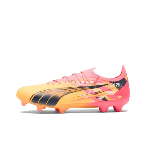 PUMA Ultra Ultimate Футбольные бутсы Мужские Желто-розовые Черные