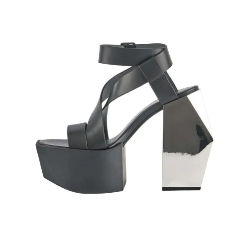 UNITED NUDE Stage Сандалии One Ремень Сандалии 15 см Женские Черный Серебряный