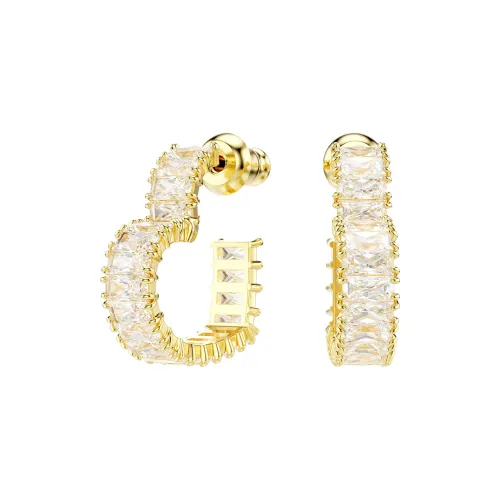 Swarovski Серьги с синтетическим кубическим цирконием женские золотые