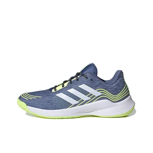 Adidas Novaflight Шокабойеры Противоскользящие Устойчивые к истиранию Низкий Топ Беговые кроссовки Мужские Синий Желтый