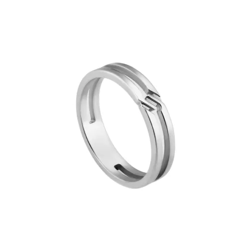 GUCCI 18К Белое золото Кольца Унисекс Серебряный