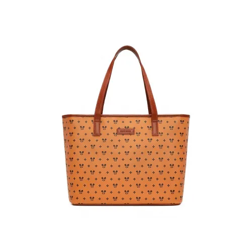 Disney Mickey Series Поливинилхлорид Плечо Сумка Тоут Большая Женская Коричневая