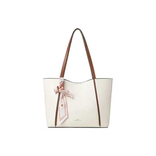 L'ALPINA Корова Кожа Тоут Сумка Сумка для покупок Сумка Сумка через плечо Большая Женская Экрю Черная