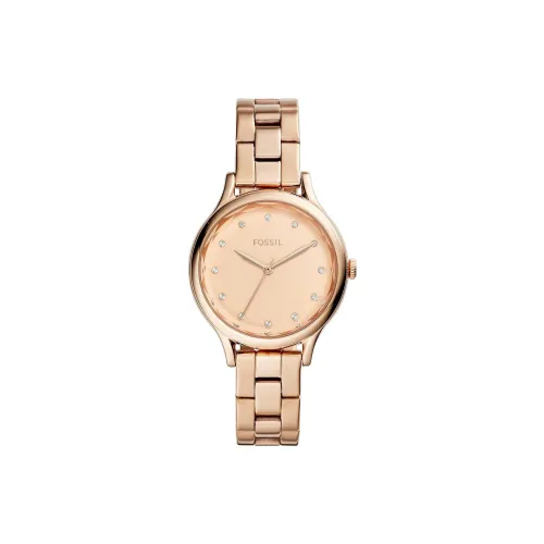 FOSSIL Laney Collection Кварцевые Женские Часы Ремешок из Нержавеющей Стали 34 мм Розовое Золото Циферблат Часов