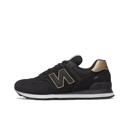 New Balance NB 574 Low Топ Беговые кроссовки Мужские Черные Желтые
