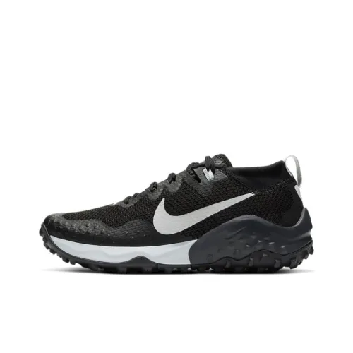 Nike Wildhorse 7 Амортизирующие противоскользящие устойчивые к истиранию низкий топ беговые кроссовки Женские Черный Белый