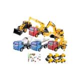 【Супер Большой Утолщенный 6-Пачка】+6 Инженерных Грузовиков+17-Штук Набор Шоссейных Знаков-Электронная Коммерция Коробка