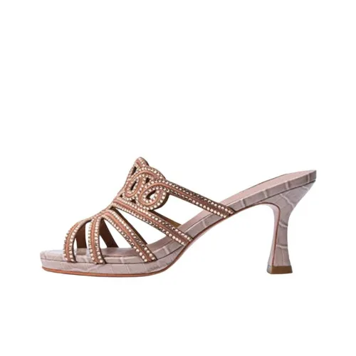 NICOLI Слипоны 7 см Женские Персиково-розовый