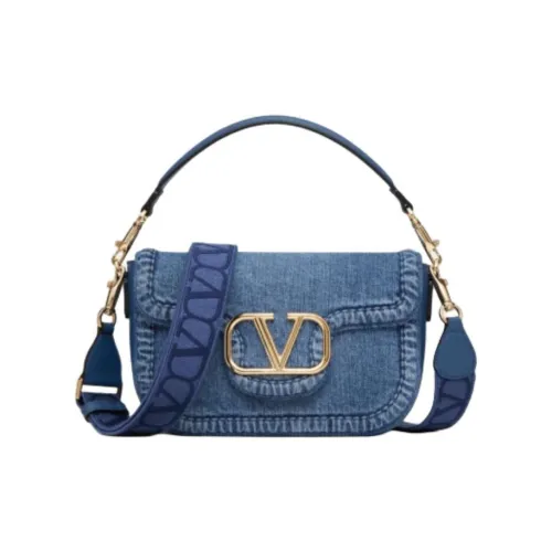 Valentino GARAVANIALLTIME Деним Портативная Сумка через плечо Сумка на плечо Женская Синяя