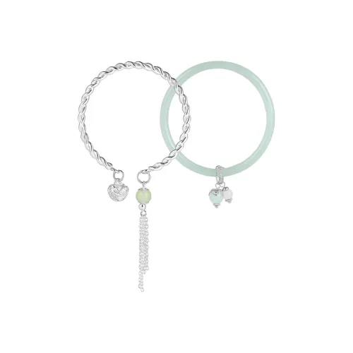 YUOFFICIAL Цветное стекло Нефритовые браслеты Женские