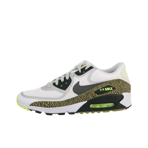 Nike Air Max 90 Амортизация Износостойкий Низкий Топ Повседневная Обувь Мужская Серый Зеленый