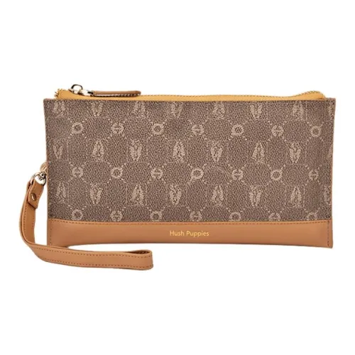 Hush Puppies PVC Кошелек Клатч Средний Женский Хаки Бежевый Абрикос