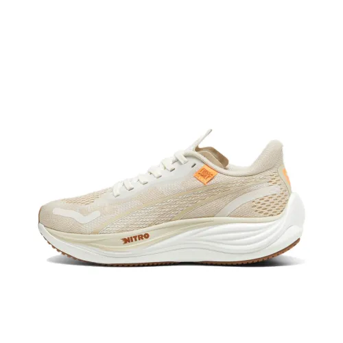 PUMA Velocity Nitro 2 Беговые кроссовки Низкий топ Серый/Экрю/Оранжевый Женские