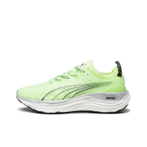 PUMA ForeverRUN Nitro Противоскользящий Устойчивый к истиранию Низкий Топ Повседневные Беговые кроссовки Мужские Зеленый Белый