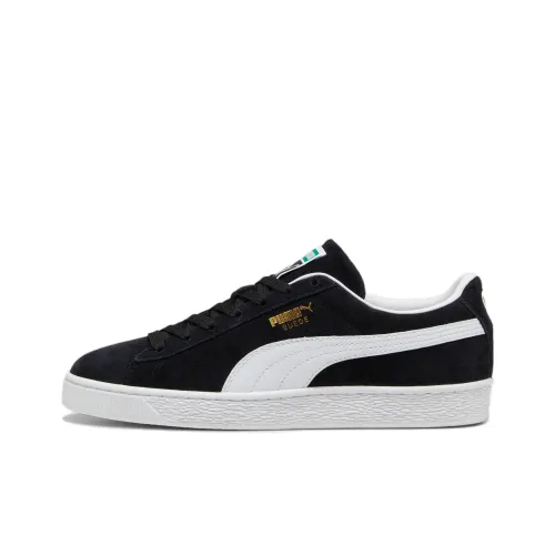 PUMA Suede Classic Амортизация Устойчивость к истиранию Дышащий Низкий Топ Беговые кроссовки Унисекс Черный Белый