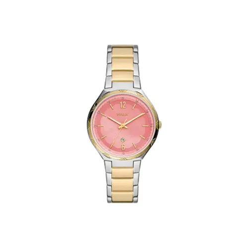 FOSSIL ASHTYN Collection Кварцевые часы механизм ремешок из нержавеющей стали 36 мм розовый циферблат унисекс