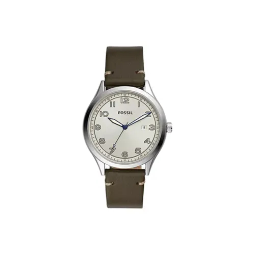 FOSSIL Наручные часы Кварцевый механизм Кожаный ремешок 42 мм Серый циферблат Унисекс