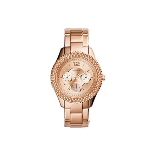 FOSSIL Наручные часы Кварцевый механизм Ремешок из нержавеющей стали 38 мм Розовое золото Циферблат Женские часы