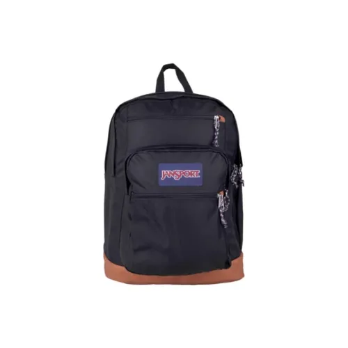 Jansport Ткань с кожаными вставками большой рюкзак унисекс черный