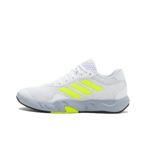 Adidas AMPLIMOVE Series Slip-resistant Abrasion-resistant Low-top Training Shoes Men's White Green Adidas AMPLIMOVE Series Противоскользящие Износостойкие Низкие Кроссовки для тренировок Мужские Белые Зеленые