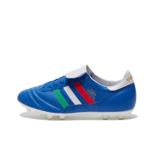 Adidas COPA MUNDIAL FG Твердый грунт Противоскользящие Устойчивые к истиранию Футбольные бутсы Мужские Синий Зеленый Белый