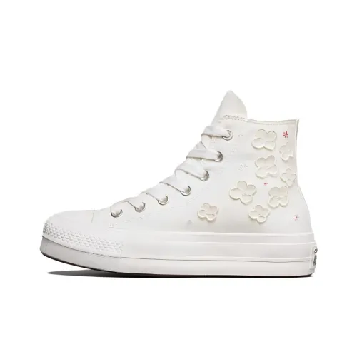 Converse Chuck Taylor All Star Устойчивые к истиранию амортизаторы Высокие кеды Женские Белые
