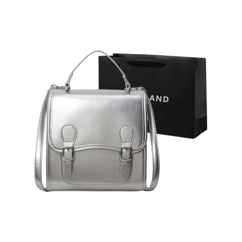 PINK·LAND ПУ (полиуретан) Рюкзак Сумка Женская Серебряный Белый Бургунди Черный