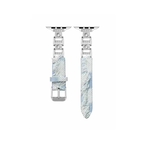 Akkerds Watch Полоска Apple Совместимость Металл + Деним Материал