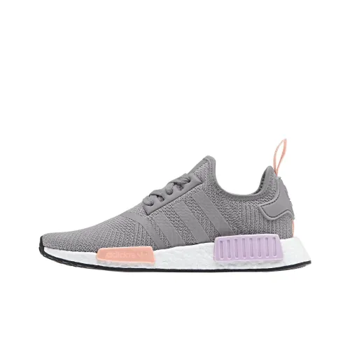 Adidas Originals NMD_R1 Slip-resistant Low Top Casual Women's Gray Orange Purple