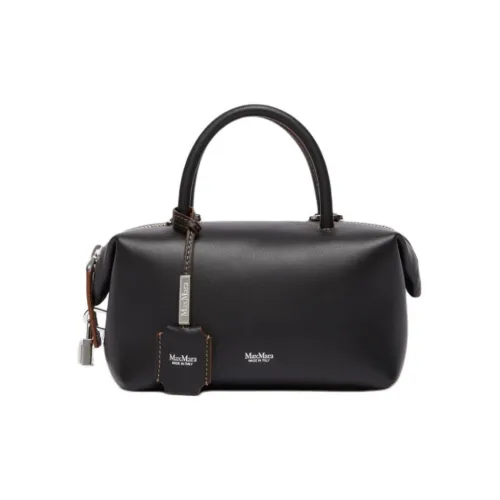 MaxMara Блестящая кожа сумка через плечо маленькая сумка женская черная