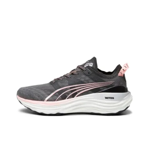 PUMA ForeverRUN Nitro Беговые кроссовки Низкий Топ Черный Розовый Серебряный Женские