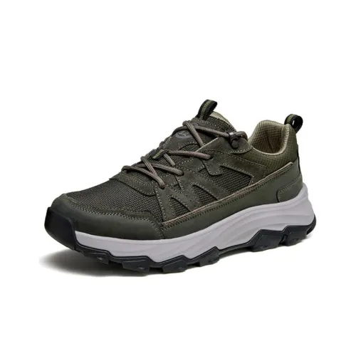 CAMEL Slip-resistant Abrasion-resistant Low Top Hiking Shoes Men's Green CAMEL Противоскользящие Износостойкие Низкие Кеды Походная Обувь Мужская Зеленая