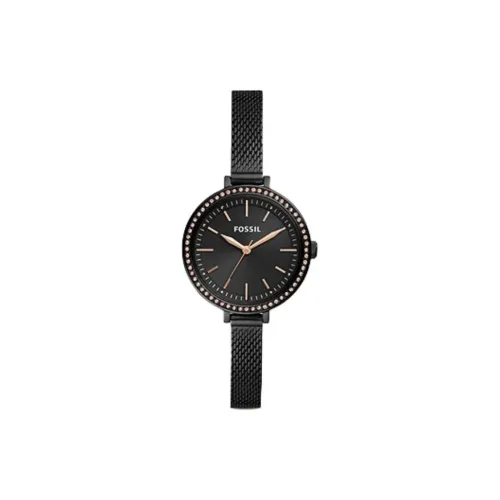 FOSSIL Наручные часы Кварцевый механизм Нержавеющая сталь Ремешок 32 мм Черный циферблат Женские часы