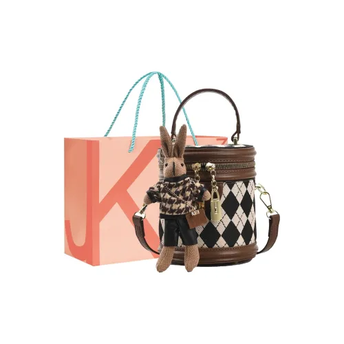 JANE KLAIN ПУ (полиуретан) Сумка-ведро Сумка через плечо Сумка Обычная Женская Коричневая Черная Кофейная Розовая Экрю