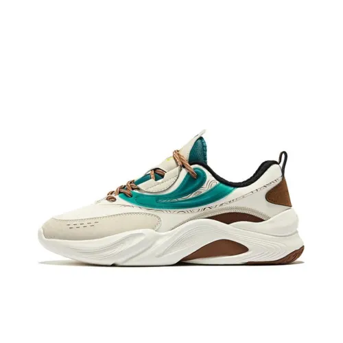 Erke Kirin 3,0 Non Slip Легкий Низкий Топ Повседневный Мужской Микрокристалл Белый Фундуковый