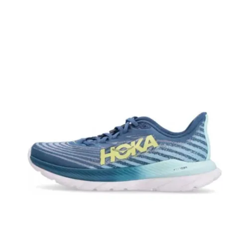 HOKA ONE ONE Mach 5 Амортизаторы Slip-resistant Низкий топ Беговые кроссовки Мужские Синие