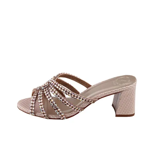 NICOLI Слипоны 7 см Женские Розовые