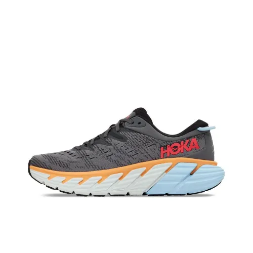 HOKA ONE ONE Gaviota 4 Slip-resistant Abrasion-resistant Low-top Беговые кроссовки Мужские Серые