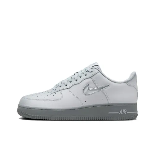 Nike Air FORCE 1 JEWEL Slip-on Устойчивый к истиранию Дышащий Низкий верх Кроссовки для скейтбординга Мужской Серый