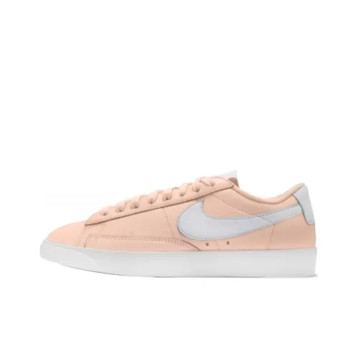 Nike Blazer Slip Resistant Abrasion Resistant Low Топ Скейтборд Кроссовки Женские Розовые Белые