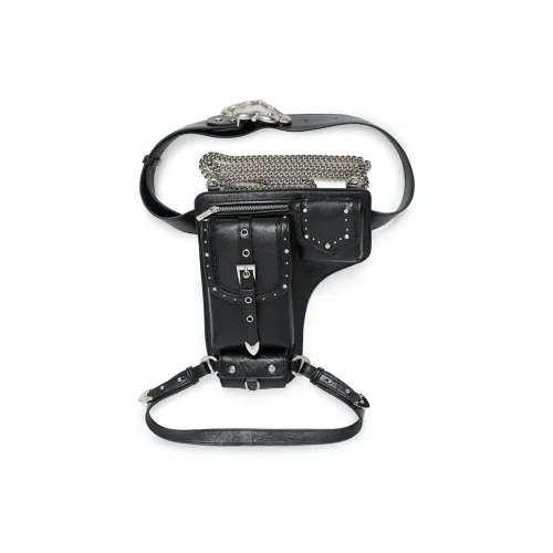 VFVF Сумка OFFICIAL Eco-Friendly ПУ (полиуретан) Verrou Сумка Плечевая Сумка Стандартная Унисекс Черный Серебряный