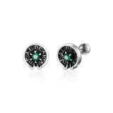 Серьги-гвоздики "Подвешенное колесо корабля" (Пара)