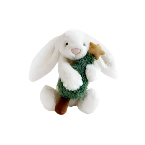 JELLYCAT Кролик Shy Bunny And Рождественские деревья Куклы Плюшевая кукла Высота в сидячем положении 15 см