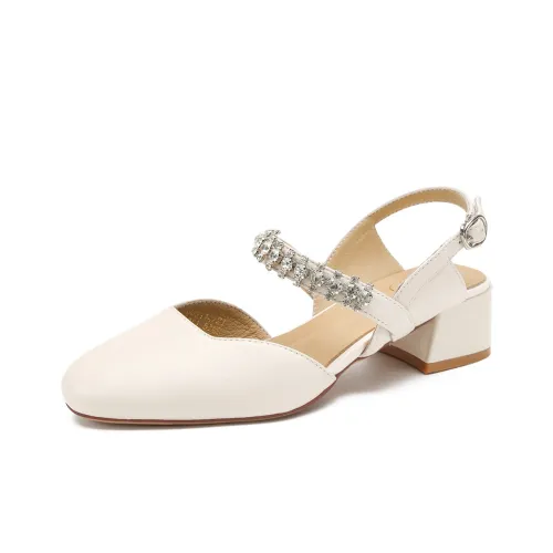 Safiya One Sandals Strap 5cm Women's Beige