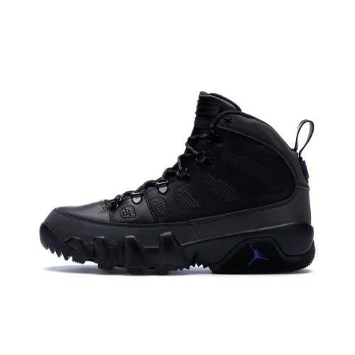 Jordan Air Jordan 9 Retro Boot Shock Absorbers Slip-Resistant MID Top Винтажные баскетбольные кроссовки Мужской Черный