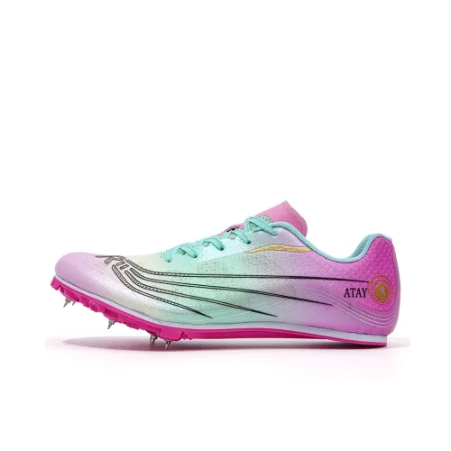 ATAY Противоскользящие Износостойкие Дышащие Низкие Беговые кроссовки Унисекс Ослепительный цвет Яблочно-зеленый