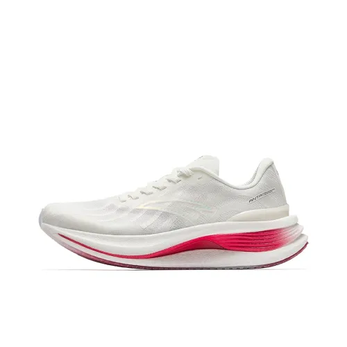 ANTA Running Collection Беговые кроссовки Низкий Топ Папирус Белый/Классический Красный/Розовое Золото Женские